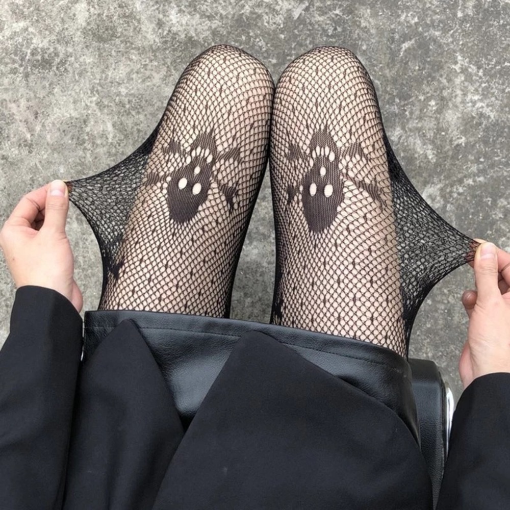Graphic Diamond Fishnet Sheer Soft Nylon Women’s Pantyhose Stretchy Black Tights - Picture 14 of 17